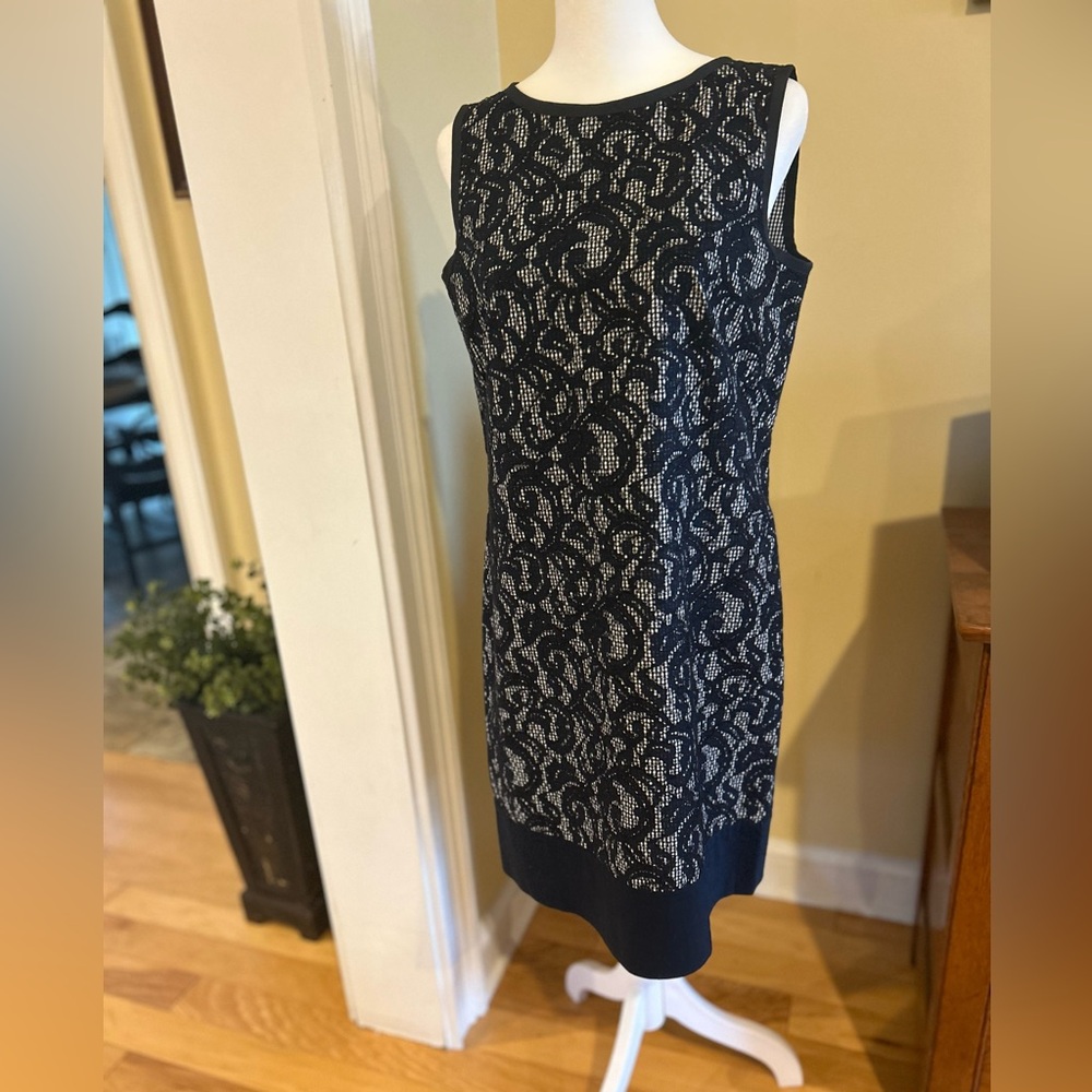 Brooks Brothers Navy and White Midi Sheath Dress - Picture 7 of 12